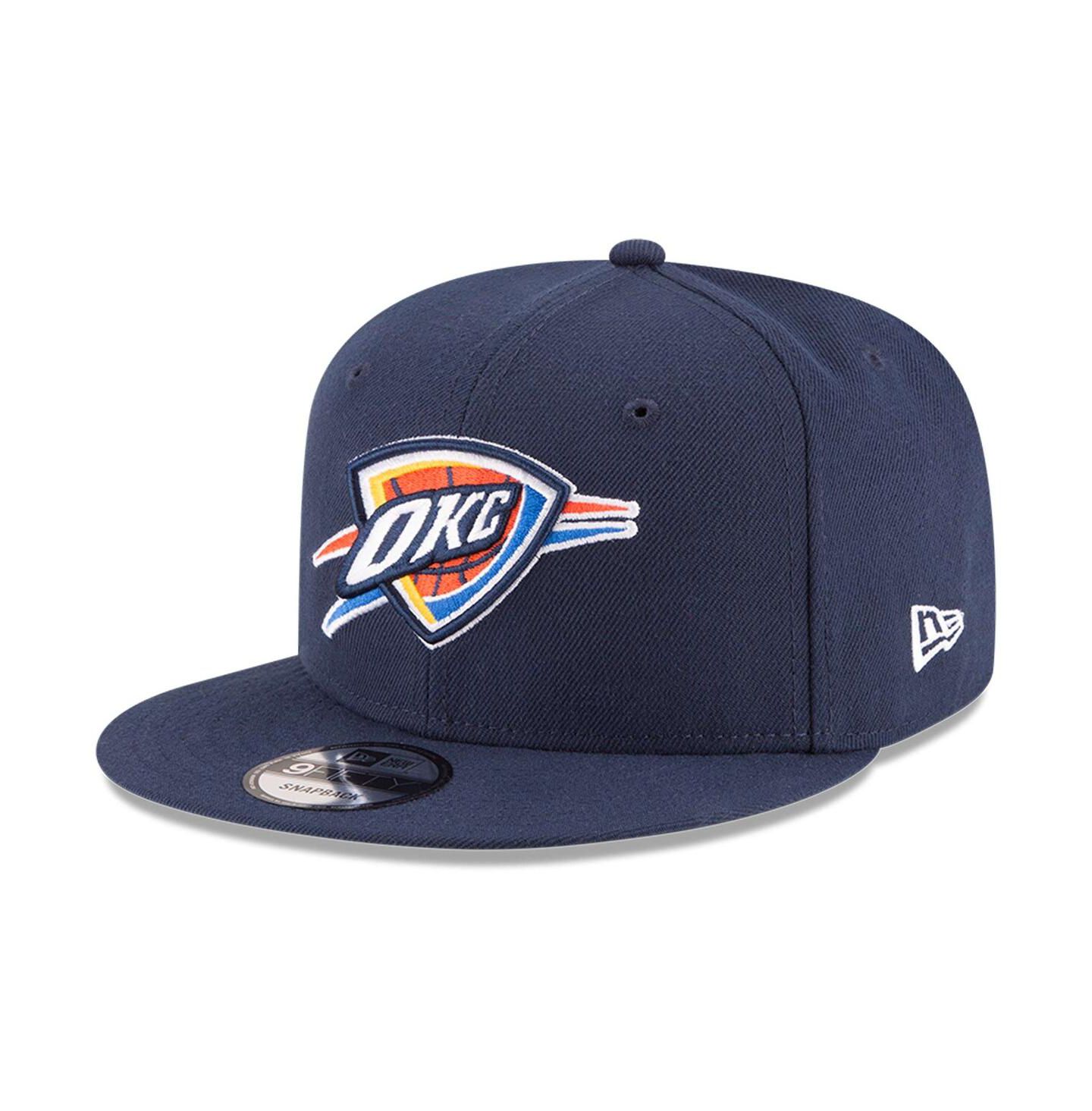 Мужская кепка New Era Navy Oklahoma City Thunder Official Team Color 9FIFTY Adjustable Snapback Hat — фото 1