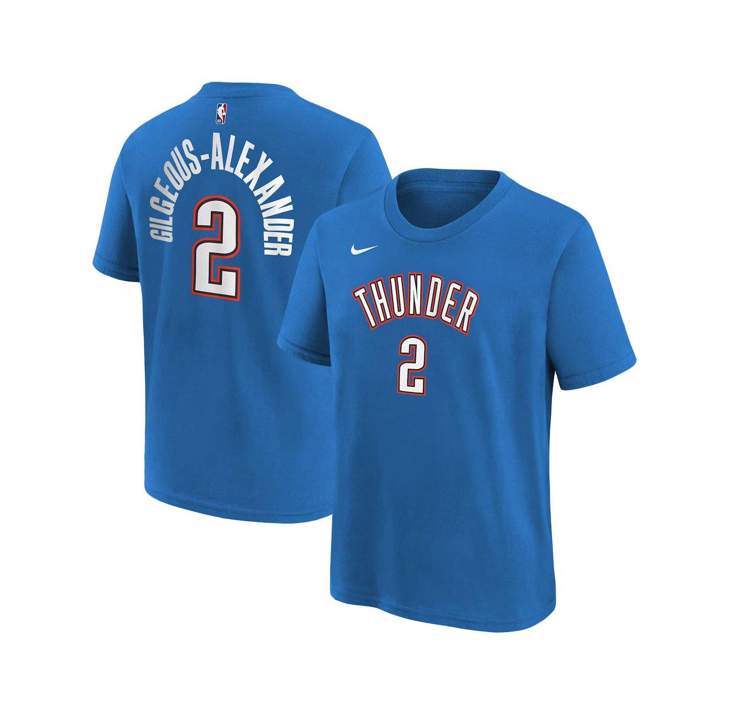 Big Boys Shai Gilgeous-Alexander White Oklahoma City Thunder Icon Name and Number T-shirt
