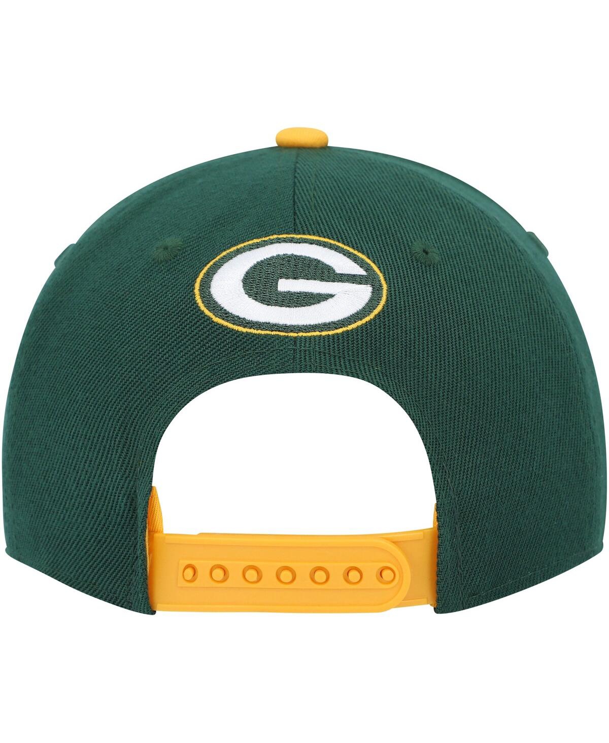 Shop Outerstuff Big Boys And Girls Green Green Bay Packers On Trend Precurved A-frame Snapback Hat