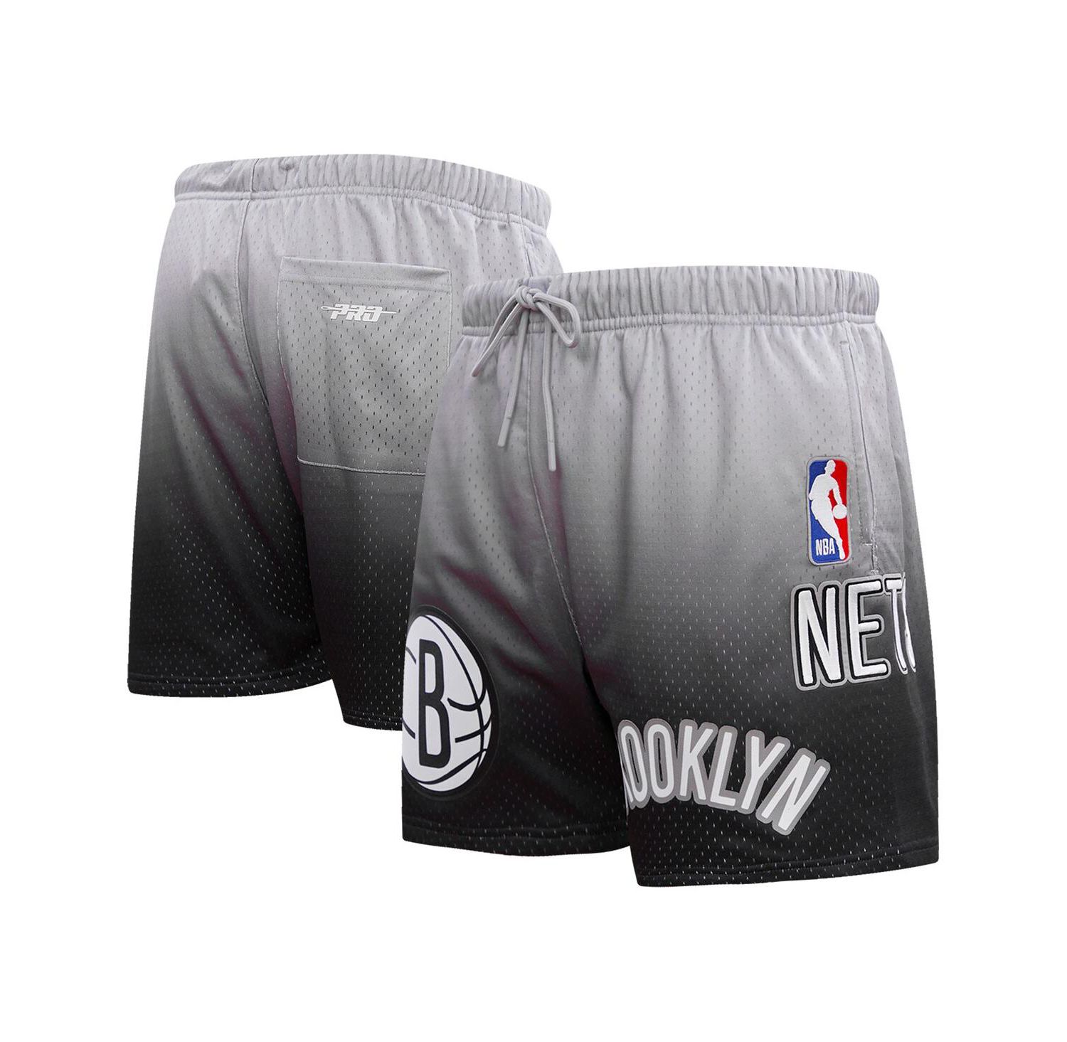 Men's Black, Gray Brooklyn Nets Ombre Mesh Shorts