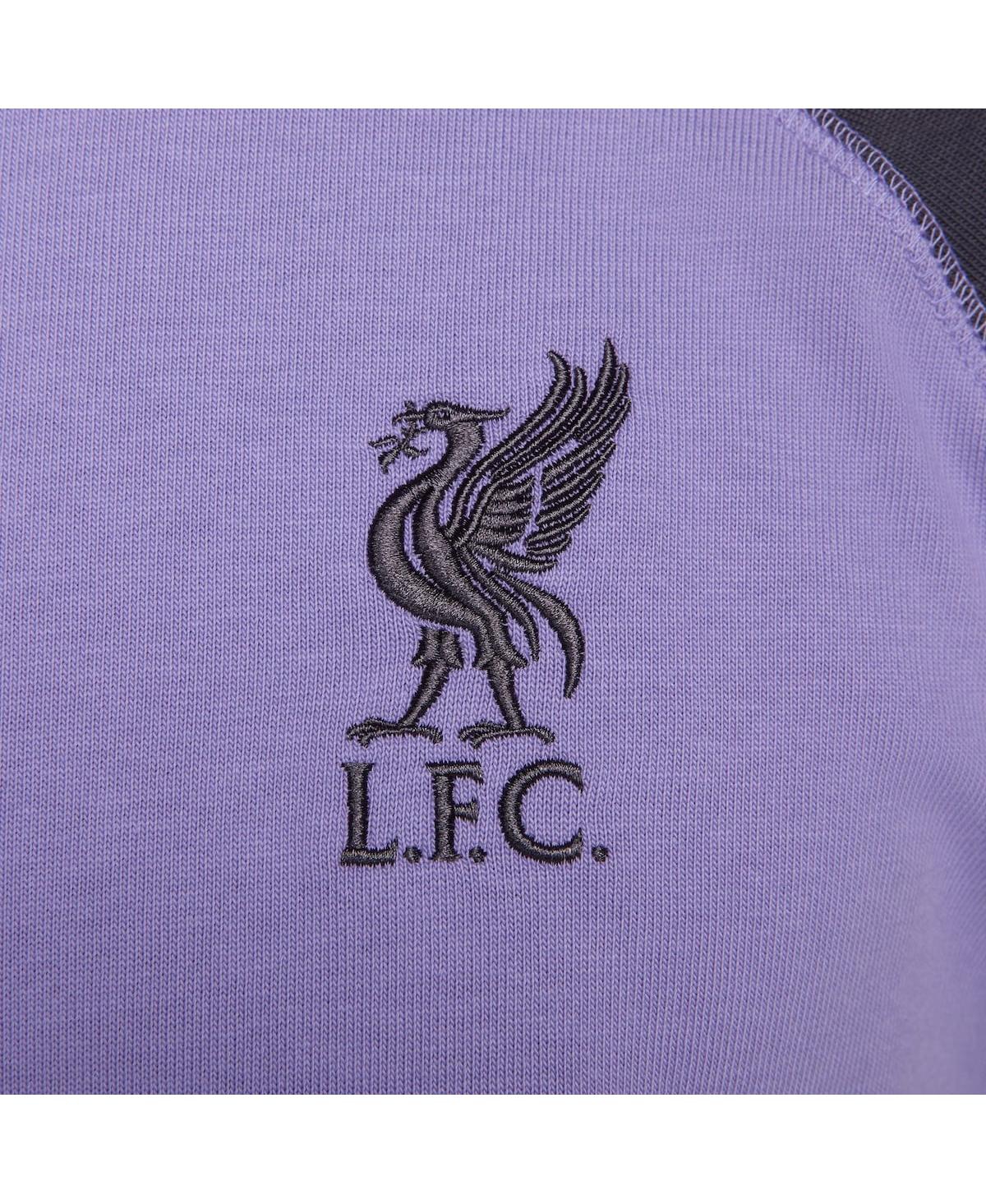 Shop Nike Men's  Purple Liverpool Travel Raglan T-shirt