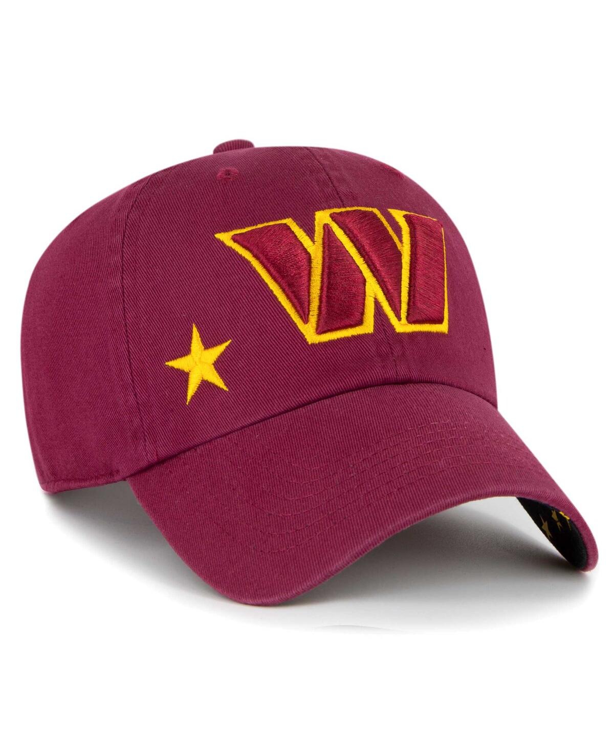 47 Brand Women's ' Burgundy Washington Commanders Confetti Icon Clean Up Adjustable Hat