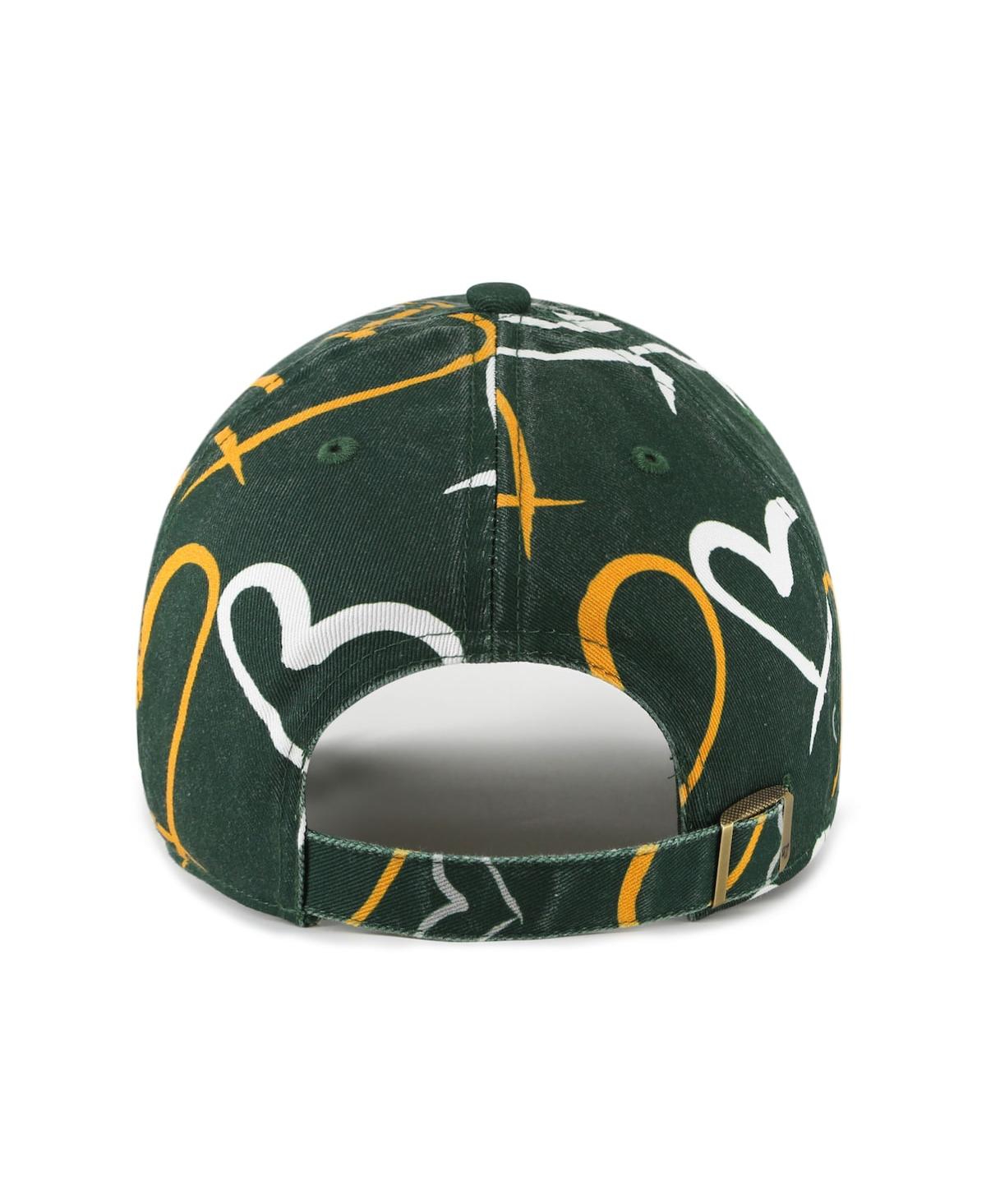 Shop 47 Brand Big Girls ' Green Oakland Athletics Adore Clean Up Adjustable Hat