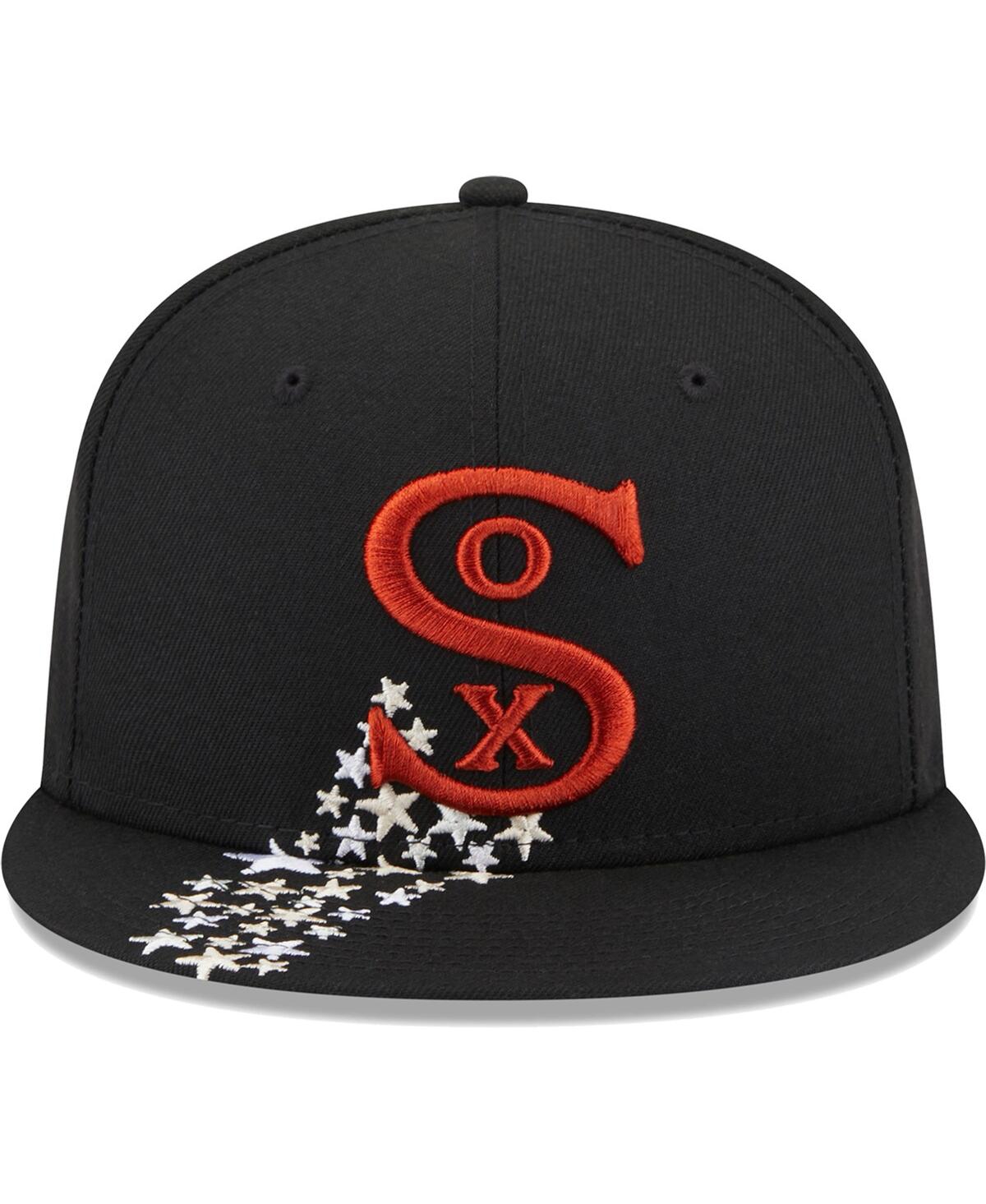 Shop New Era Men's  Black Chicago White Sox Meteor 59fifty Fitted Hat