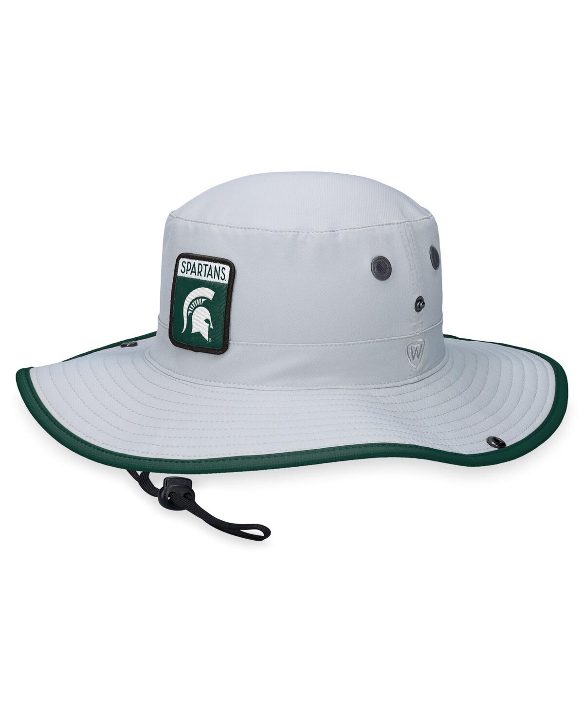 Shop Top Of The World Men's  Gray Michigan State Spartans Steady Bucket Hat