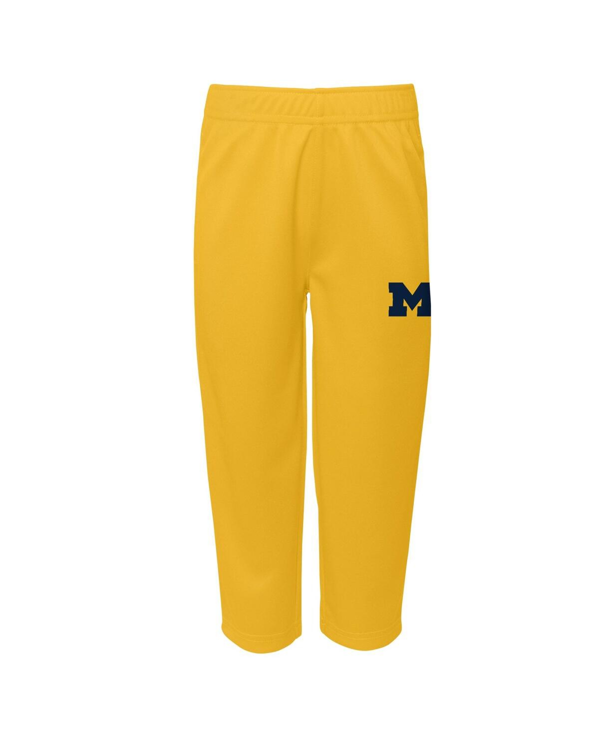 Outerstuff Toddler Boys And Girls Navy Michigan Wolverines Two-piece Red Zone Jersey And Pants Set In Navy