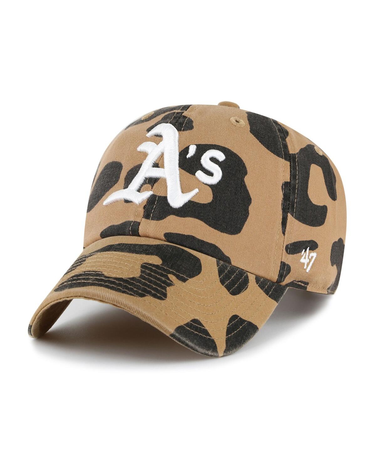 Shop 47 Brand Women's ' Brown Oakland Athletics Rosette Clean Up Adjustable Hat