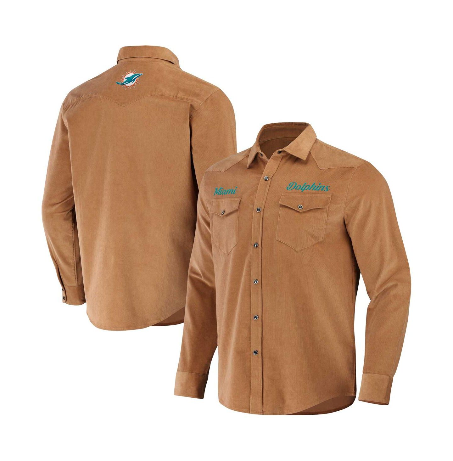 Мужская рубашка Fanatics NFL x Darius Rucker Collection by Orange Miami Dolphins Western Button-Up — фото 1