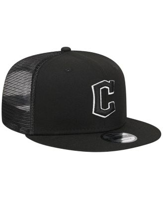 Men's Black Cleveland Guardians Trucker 9FIFTY Snapback Hat
