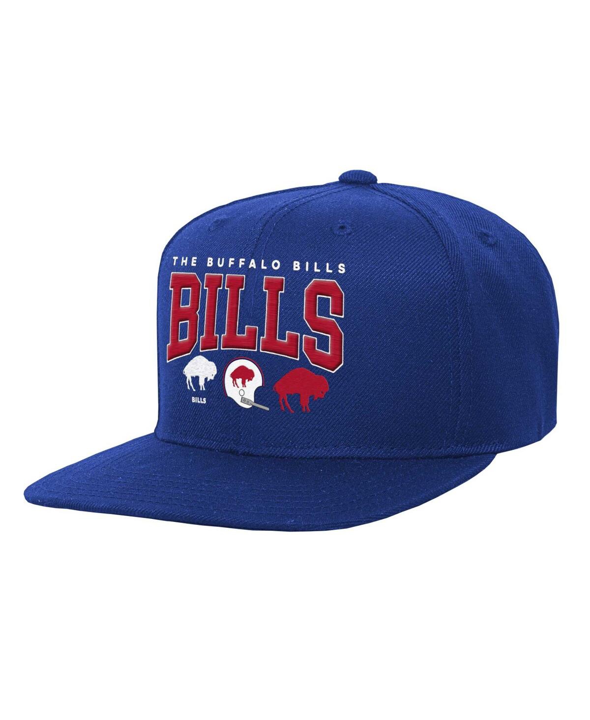 Mitchell & Ness Kids' Big Boys And Girls  Royal Buffalo Bills Champ Stack Flat Brim Snapback Hat