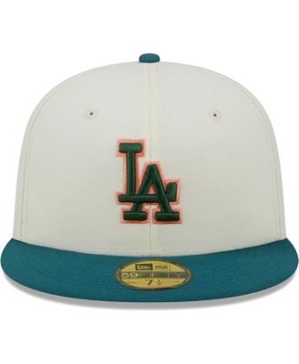 Men's Cream Los Angeles Dodgers Chrome Evergreen 59FIFTY Fitted Hat