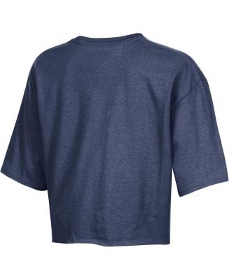 Women's Heather Navy Penn State Nittany Lions Boyfriend Cropped T-shirt