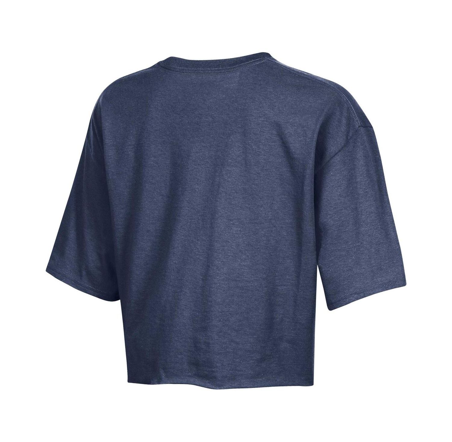 Women's Heather Navy Penn State Nittany Lions Boyfriend Cropped T-shirt