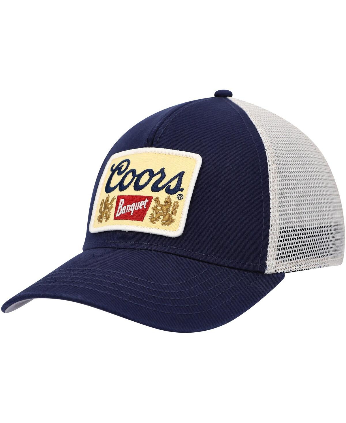 Shop American Needle Men's  Navy, Cream Coors Valin Trucker Snapback Hat In Navy,cream