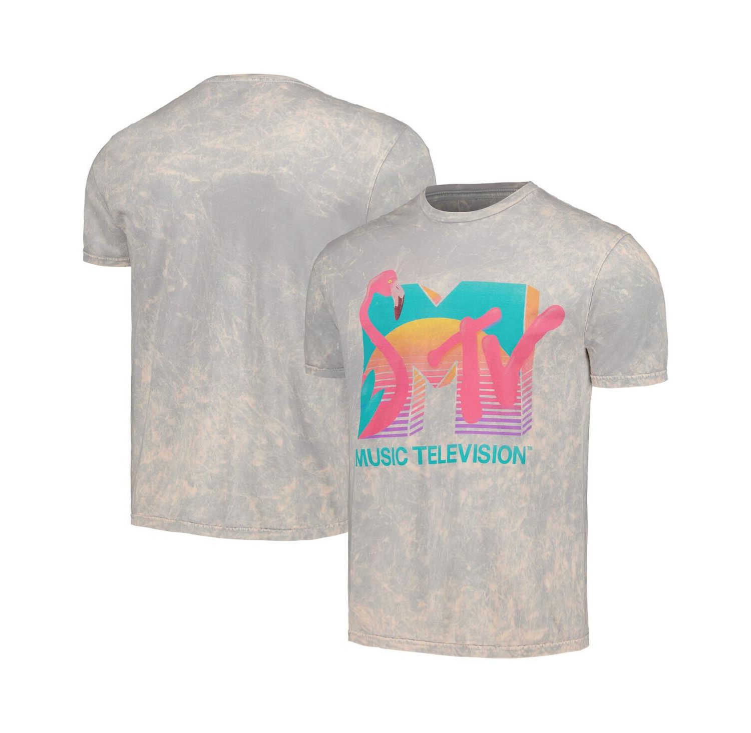 Men's Gray MTV Flamingo Washed T-shirt