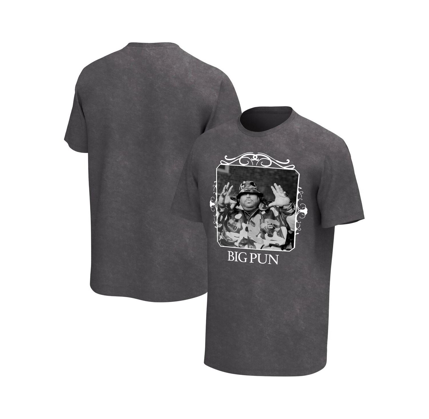 Men's Charcoal Big Pun Frame Washed Graphic T-shirt