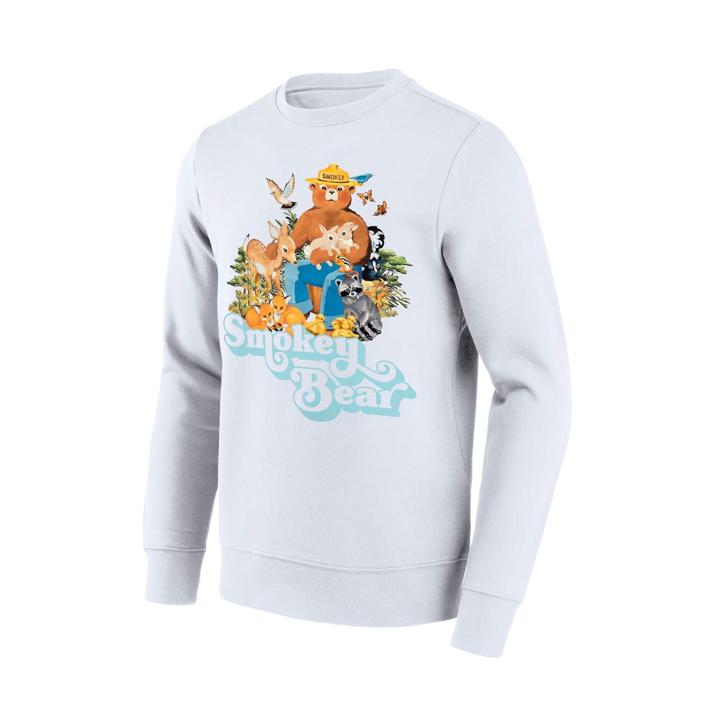 Мужская толстовка Philcos White Smokey the Bear Retro Fade Pullover — фото 3