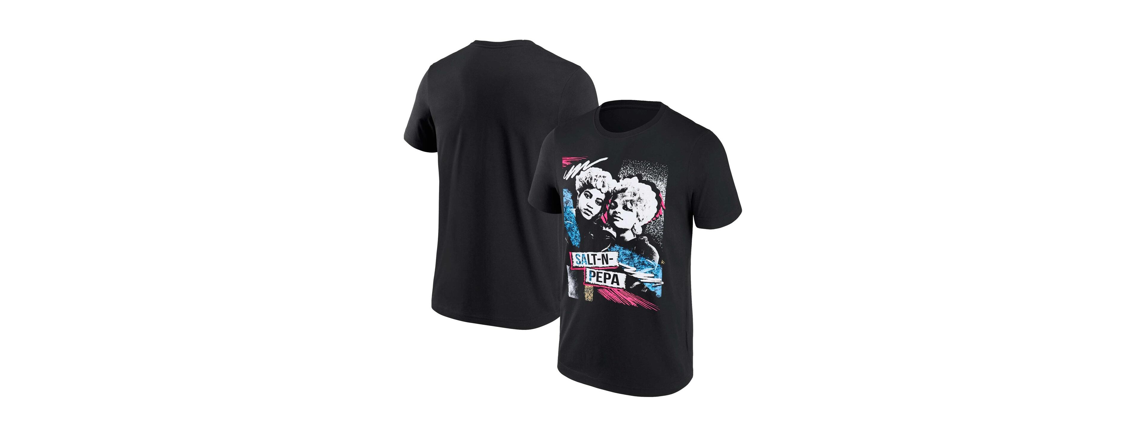Men's Black Salt-n-Pepa Washed Graphic T-shirt