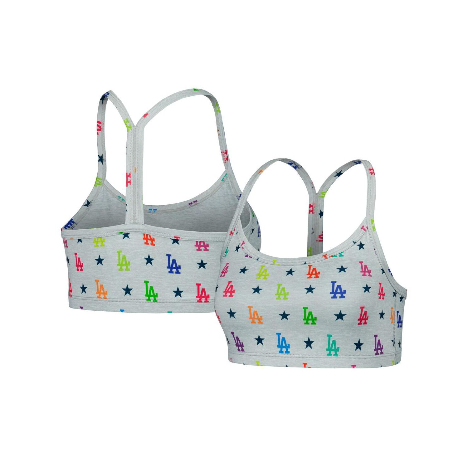 Women's Gray Los Angeles Dodgers TLC Rainbow Bra