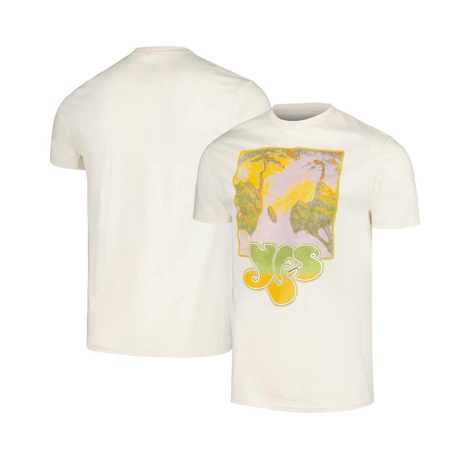 Men's Cream Yes Tree Gradient Graphic T-shirt