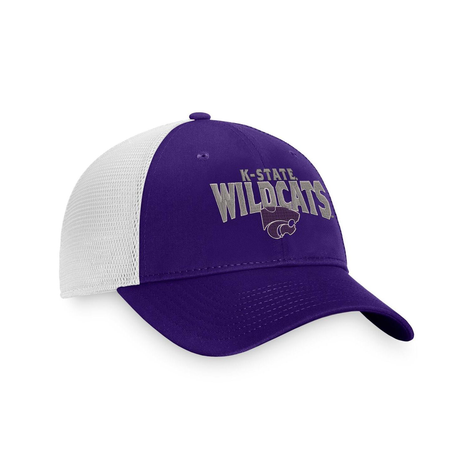 Men's Purple, White Kansas State Wildcats Breakout Trucker Snapback Hat