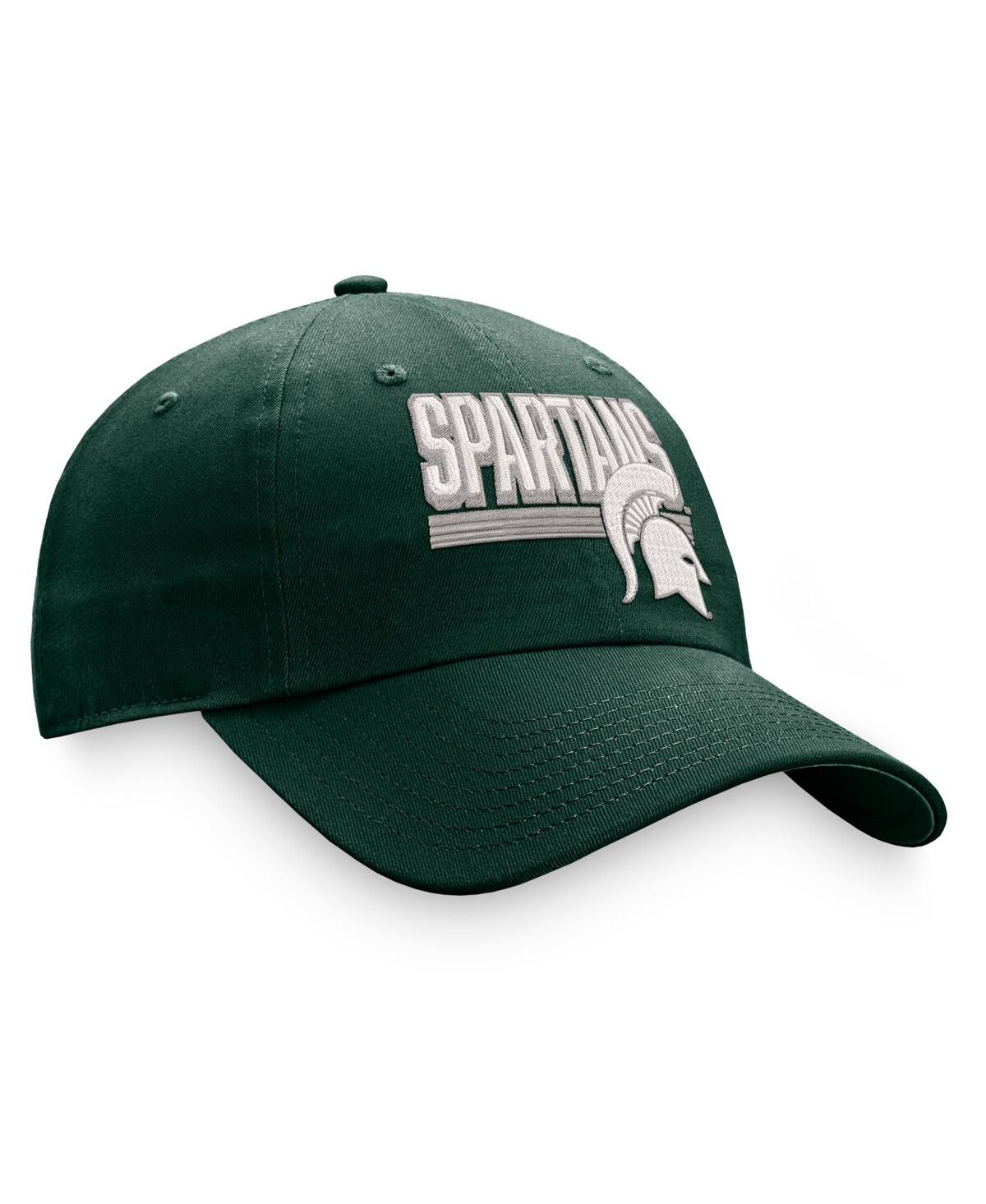 Shop Top Of The World Men's  Green Michigan State Spartans Slice Adjustable Hat