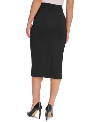 Women's Ponte Pencil Midi Skirt