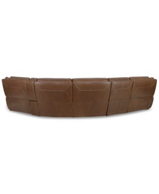CLOSEOUT! Hansley 5-Pc. Zero Gravity Leather Sectional with Power Recliner and Chaise, Created for Macy's