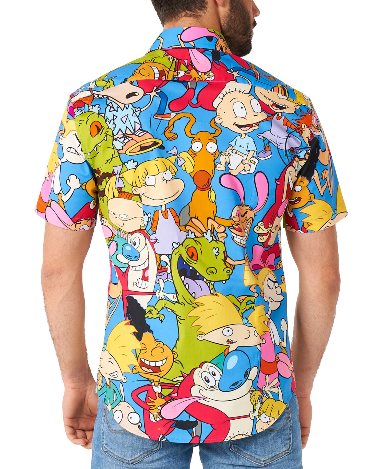 Men's SHIRT Short Sleeve Nickelodeon Cartoons