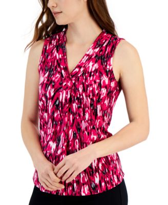 Anne Klein - Sleeveless Pleated Top