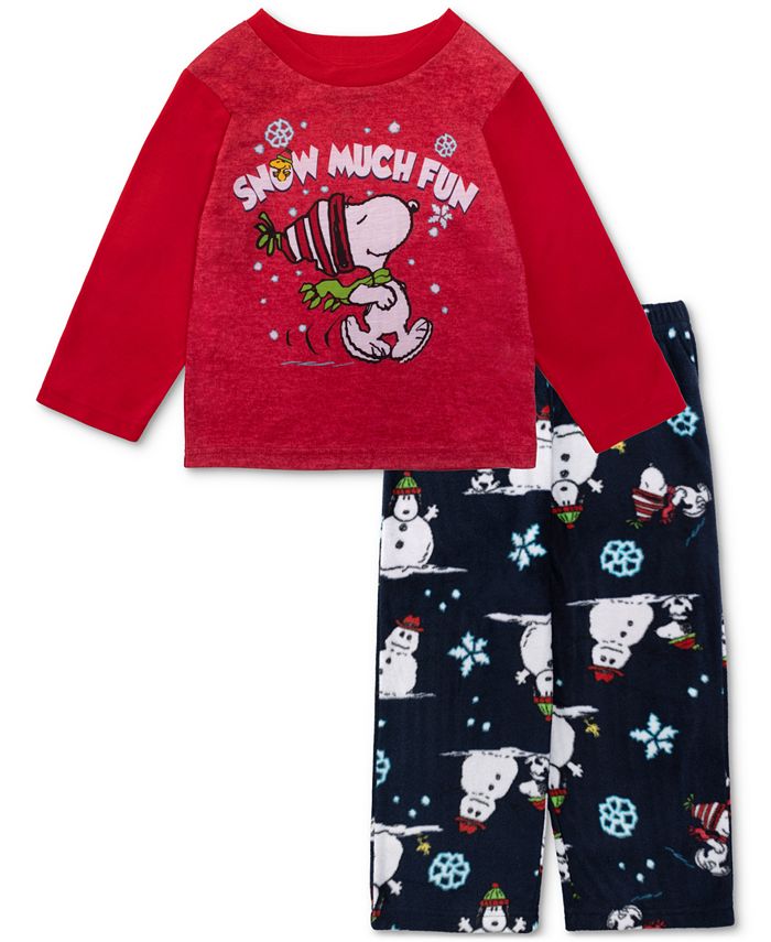 Matching Toddler Kids Peanuts Pajamas Set