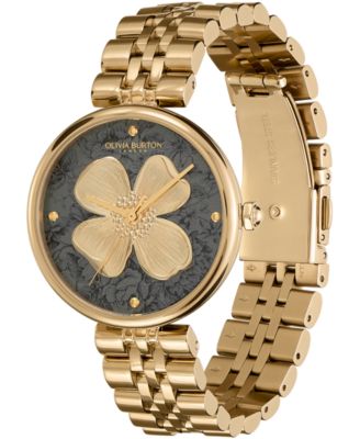 Olivia Burton Women's Dogwood Gold-Tone Stainless Steel Watch 36mm