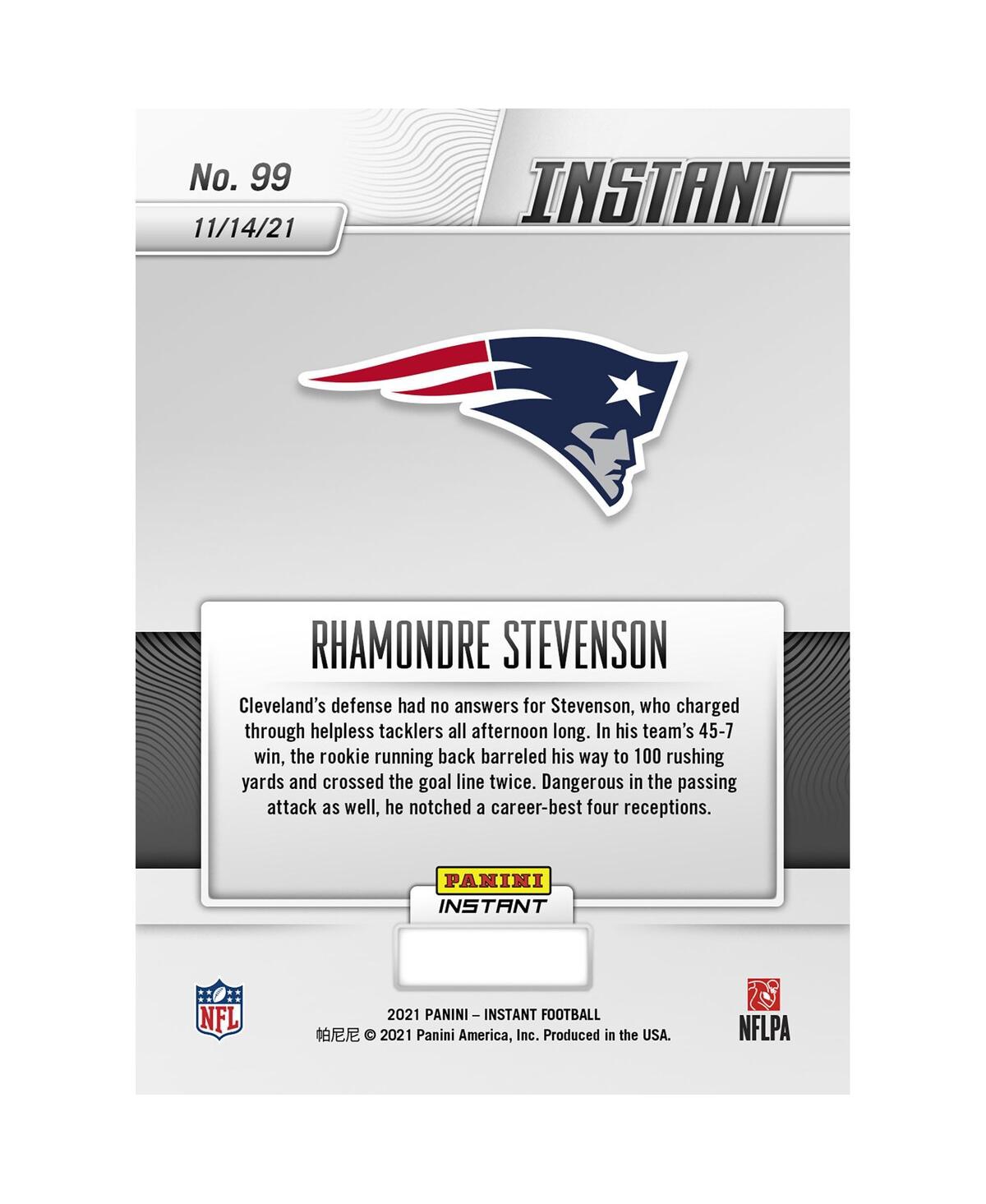 Shop Panini America Rhamondre Stevenson New England Patriots Parallel  Instant Nfl Week 10 2-touchdowns An In Multi