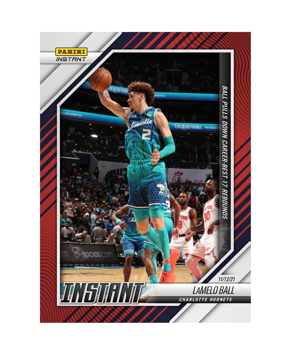 Panini America Lamelo Ball Charlotte Hornets Parallel  Instant Pulls Down A Career-best 17 Rebounds S In Multi
