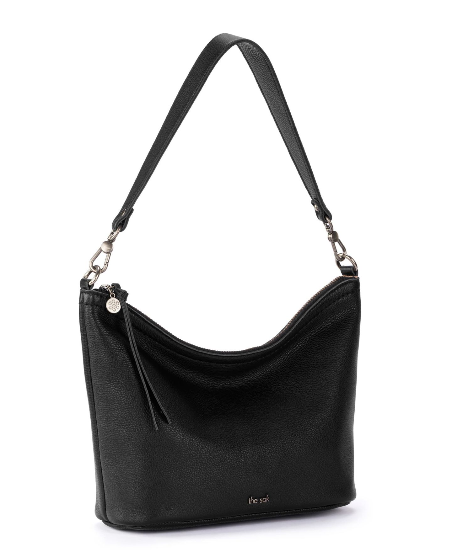 Женская сумка The Sak Jasmine Leather Hobo, цвет: Чёрный — фото 4