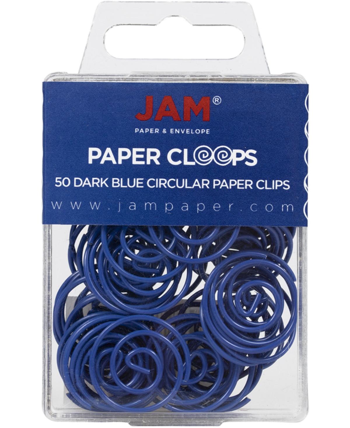 Jam Paper Circular Paper Clips In Dark Blue