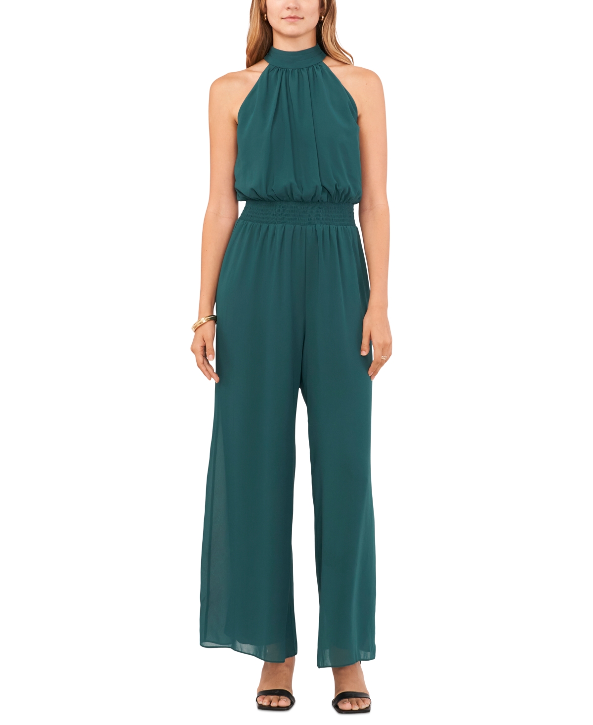 Vince camuto store chiffon halter jumpsuit