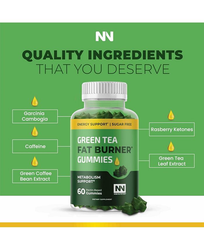 Nobi Nutrition Green Tea Fat Burner Gummies,60ct Macy's