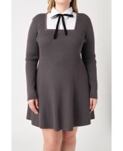 Gray by Grayson Social Women's Plus Size Ruched Jersey Dress 