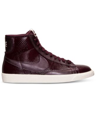 Nike Women's Blazer Mid Leather Premium Casual Sneakers From Finish ...