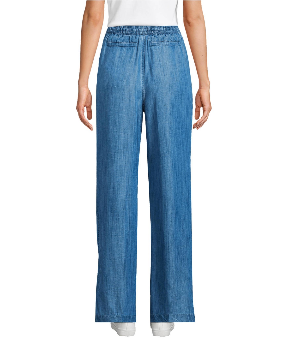 Lands' End Petite Tencel Fiber High Rise Wide Leg Pants