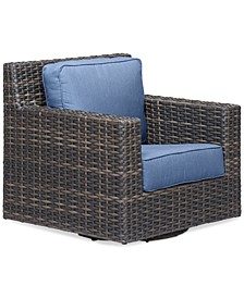 Viewport Wicker Outdoor Swivel Glider with Sunbrella® Cushions, Created for Macy's