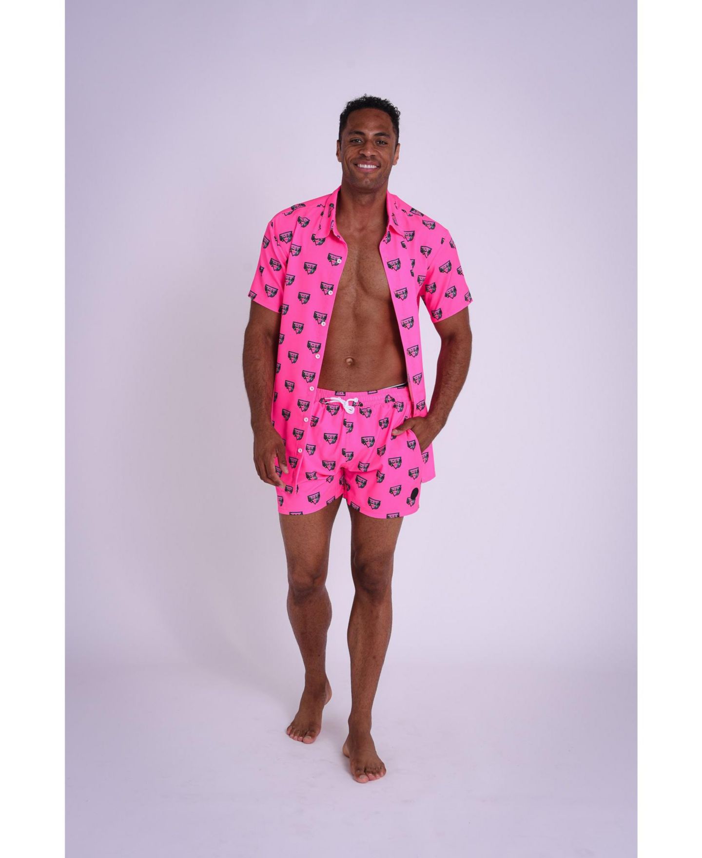 Мужская рубашка OOSC Baewatch Short Sleeve, цвет: Средний розовый — фото 3