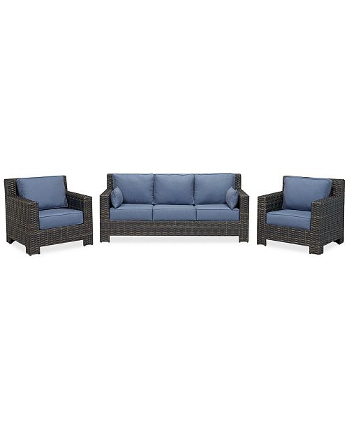 Furniture Viewport Outdoor Wicker 3 Pc Seating Set 1 Sofa And 2