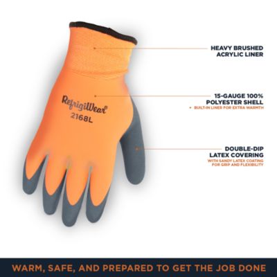 Men's Dual-Layer Waterproof Double Dip Glove - Extreme Cold Protection, Superior Grip, Heavy Brushed Acrylic Liner