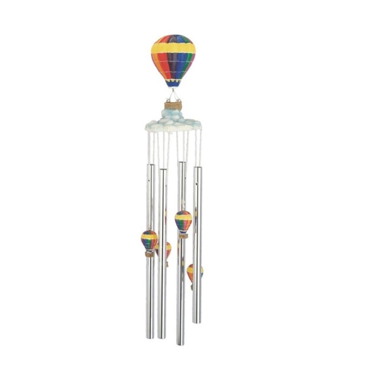 23" Long Air Balloon Round Top Wind Chime - Silver