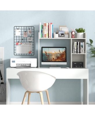 1 Pc Engineered Wood Anti-Tip Multi-Shelf Desktop Storage Bookshelf