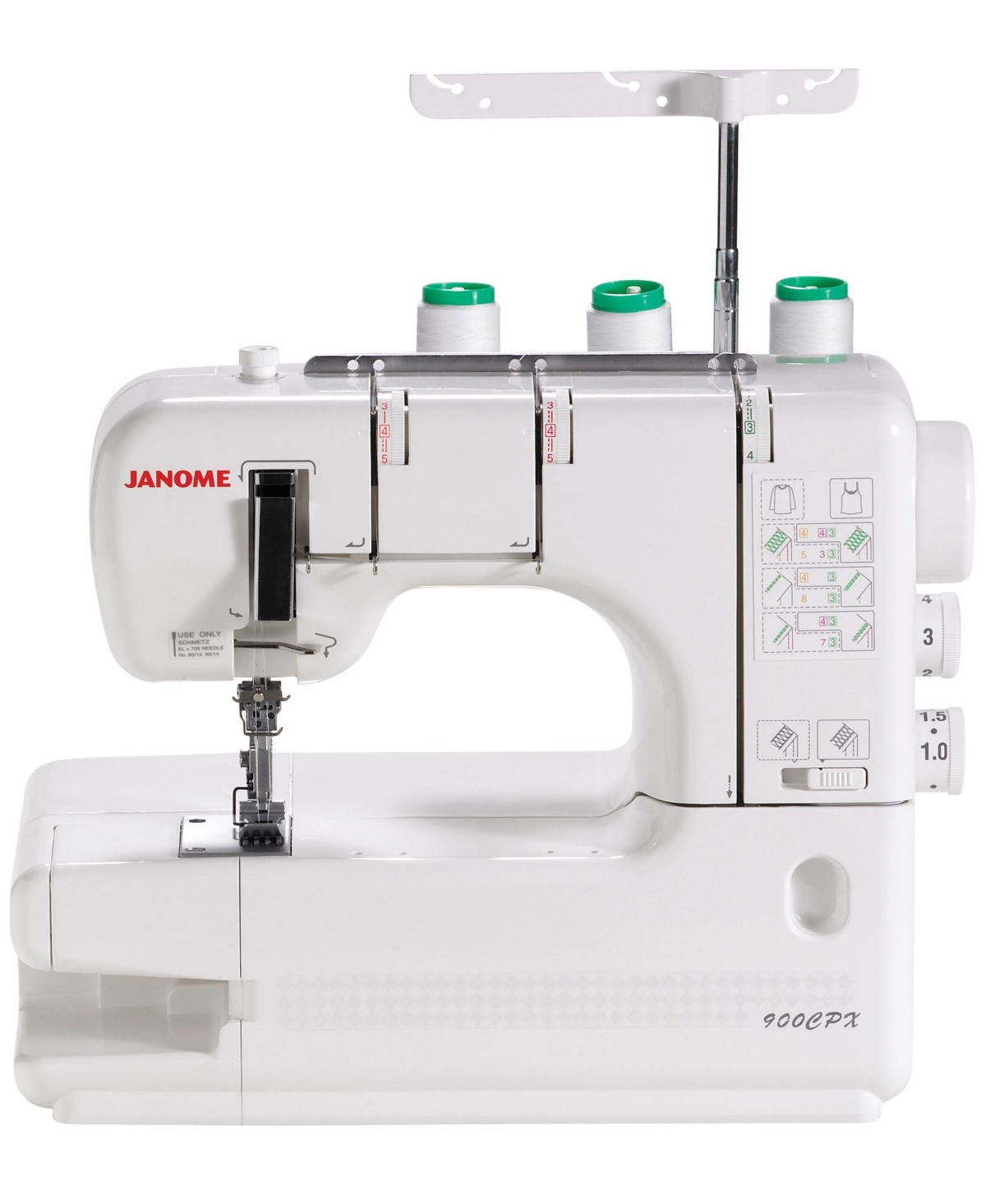 900CPX CoverPro Coverstitch Mechanical Sewing Machine - White