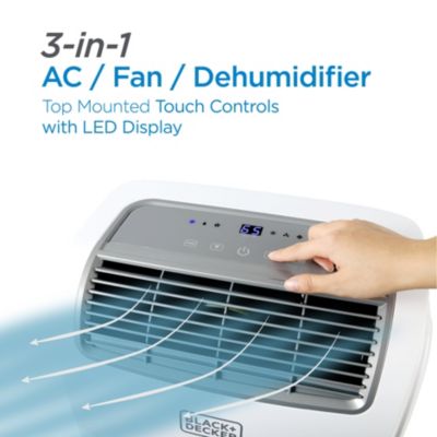 BLACK+DECKER Portable Air Conditioner, 5,000 BTU SACC/CEC (8,000 BTU ASHRAE 128) for Rooms Up To 350 Sq. Ft.