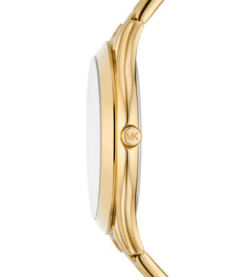 Women's Slim Runway Three-Hand Gold-Tone Stainless Steel Watch 42mm